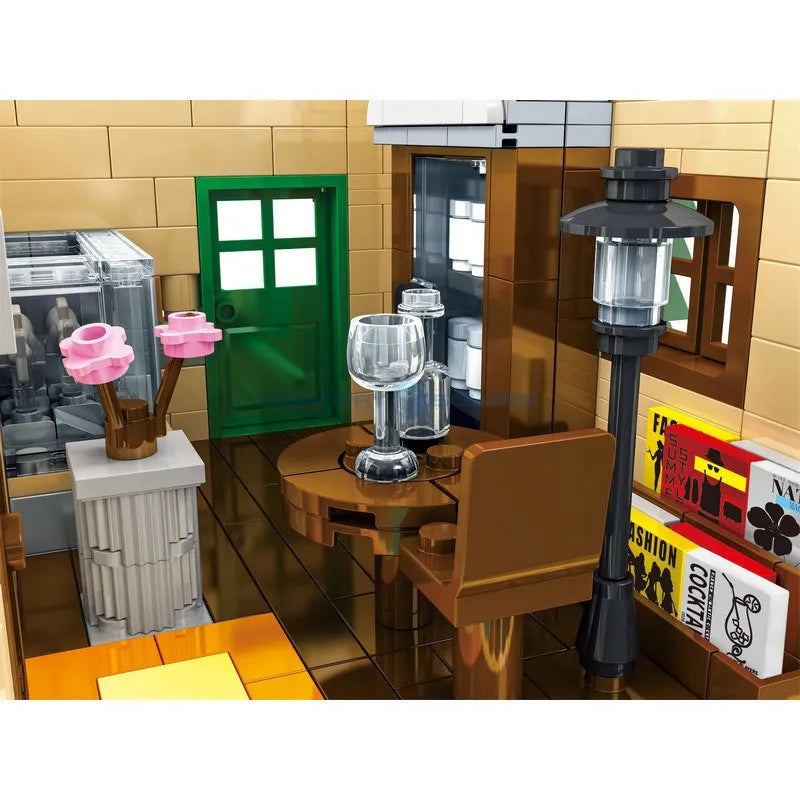 Building Blocks MOC City Street Expert Fisherman Club House Bricks Toy 30107 - 4