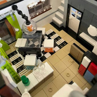 Thumbnail for Building Blocks MOC City Street Expert Modern Brown Villa Bricks Toy 10204 - 11