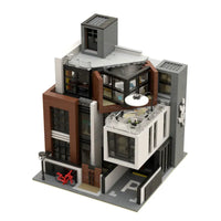 Thumbnail for Building Blocks MOC City Street Expert Modern Brown Villa Bricks Toy 10204 - 6