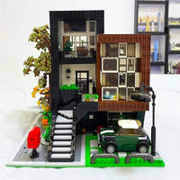 Thumbnail for Building Blocks MOC City Street Expert Modern Korean Villa Bricks Toy 10205 - 8