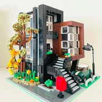Thumbnail for Building Blocks MOC City Street Expert Modern Korean Villa Bricks Toy 10205 - 7