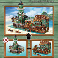 Thumbnail for Building Blocks MOC City Street Expert Old Captain’s Wharf Bricks Toy 30102 - 8