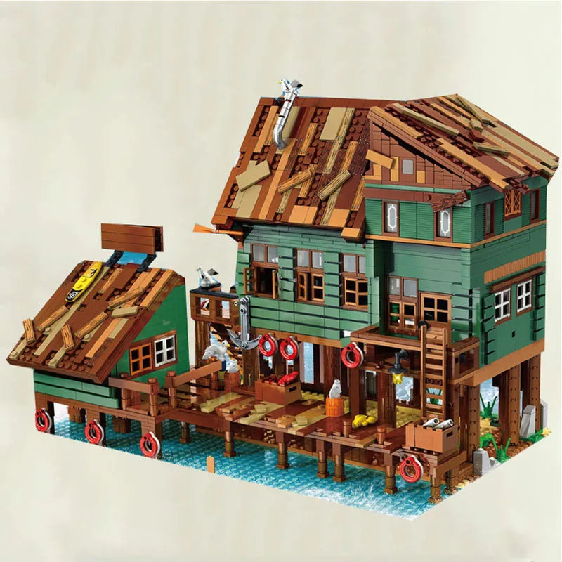 Building Blocks MOC City Street Expert Old Captain’s Wharf Bricks Toy 30102 - 1