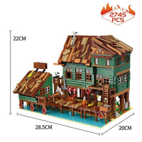 Thumbnail for Building Blocks MOC City Street Expert Old Captain’s Wharf Bricks Toy 30102 - 6