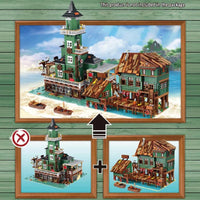 Thumbnail for Building Blocks MOC City Street Expert Old Captain’s Wharf Bricks Toy 30102 - 3