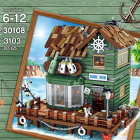 Thumbnail for Building Blocks MOC City Street Expert Old Harbor Tavern Bricks Toy 30108 - 2