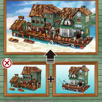 Thumbnail for Building Blocks MOC City Street Expert Old Harbor Tavern Bricks Toy 30108 - 4