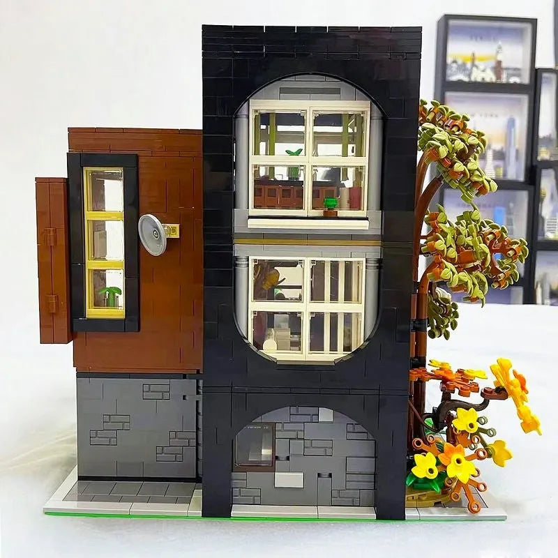 Building Blocks MOC City Street Experts Modern Korean Villa Bricks Toy EU - 16