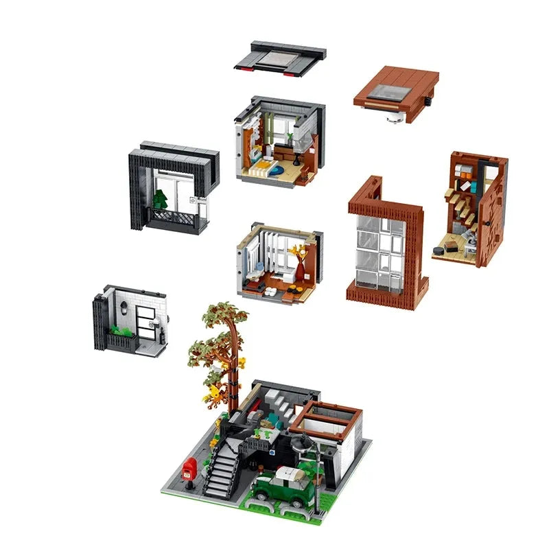 Villa Blocks Modern Korean Villa Bricks Toy for Building Blocks