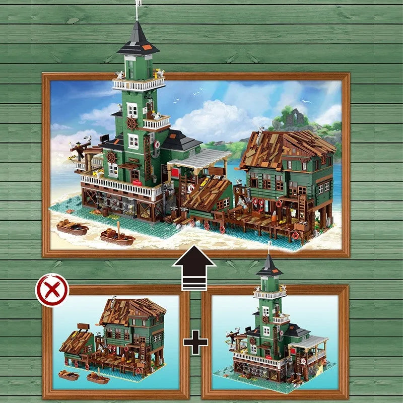 Building Blocks MOC Creator Expert City Old Lighthouse Bricks Toy 30105 - 5