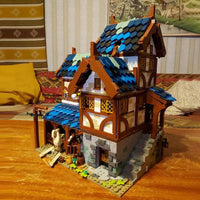 Thumbnail for Building Blocks MOC Creator Expert Medieval Town Stable Bricks Toy 50105 - 9