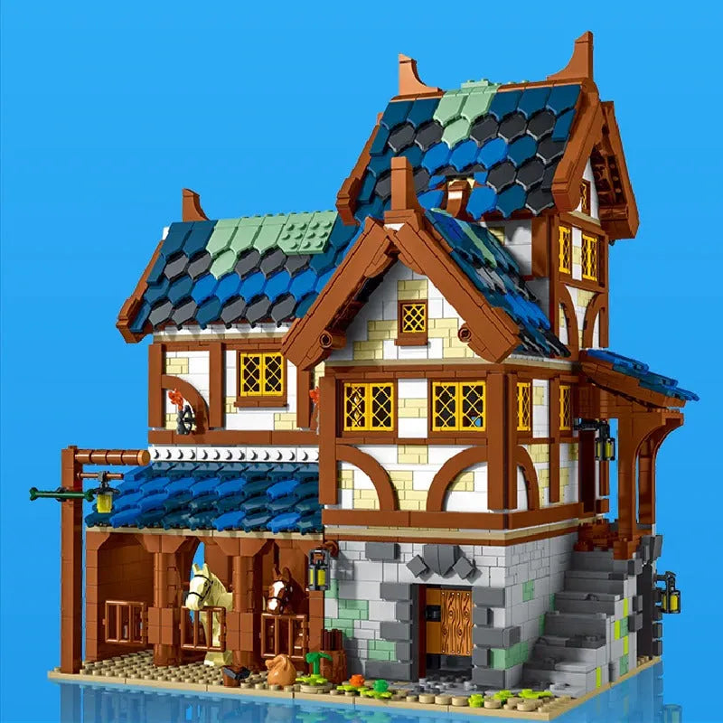 Building Blocks MOC Creator Expert Medieval Town Stable Bricks Toy 50105 - 3