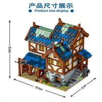 Thumbnail for Building Blocks MOC Creator Expert Medieval Town Stable Bricks Toy 50105 - 4