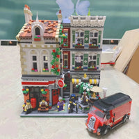 Thumbnail for Building Blocks MOC Expert Street City Post Office Bricks Toy 10198 - 7