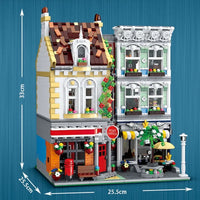 Thumbnail for Building Blocks MOC Expert Street City Post Office Bricks Toy 10198 - 4