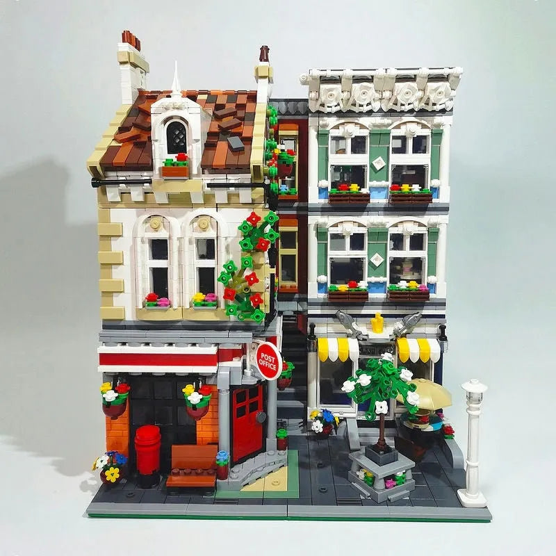 Building Blocks MOC Expert Street City Post Office Bricks Toy 10198 - 14