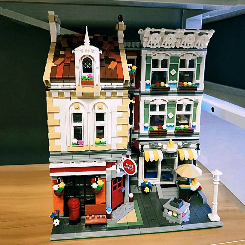 Building Blocks MOC Expert Street City Post Office Bricks Toy 10198 - 15
