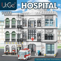 Thumbnail for Building Blocks MOC Street Expert City Hospital Bricks Toy 10188 - 2