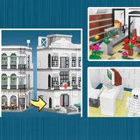 Thumbnail for Building Blocks MOC Street Expert City Hospital Bricks Toy 10188 - 4