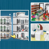 Thumbnail for Building Blocks MOC Street Expert City Hospital Bricks Toy 10188 Construction Set Toys - 4