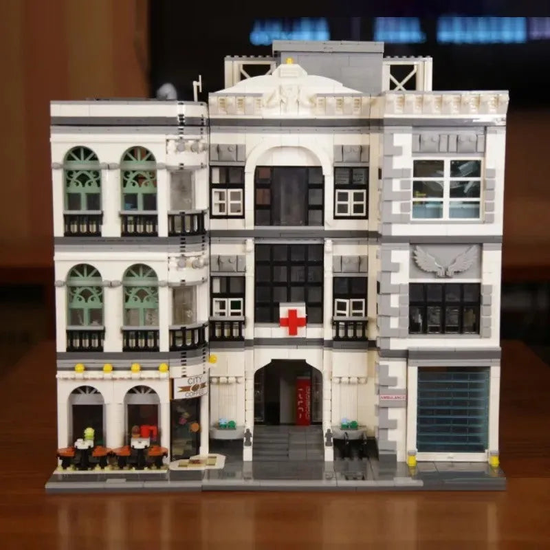 Building Blocks MOC Street Expert City Hospital Bricks Toy 10188 - 5
