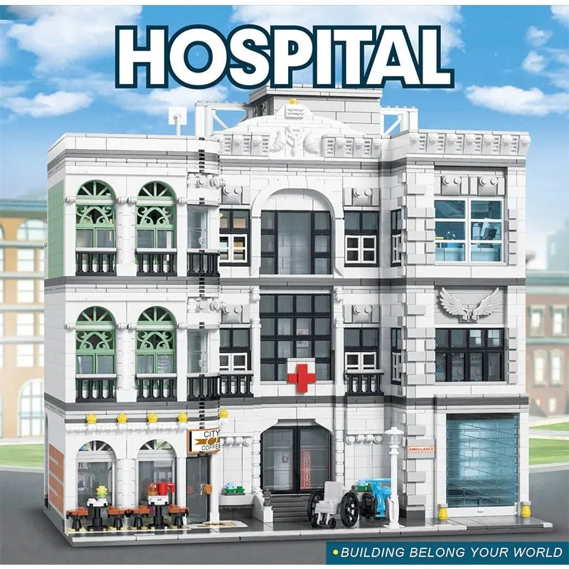 Building Blocks MOC Street Expert City Hospital Bricks Toy 10188 - 12