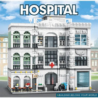 Thumbnail for Building Blocks MOC Street Expert City Hospital Bricks Toy 10188 - 12