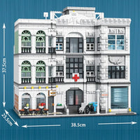Thumbnail for Building Blocks MOC Street Expert City Hospital Bricks Toy 10188 - 3