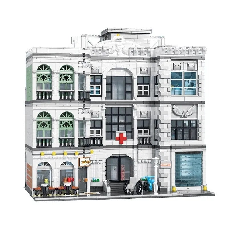 Building Blocks MOC Street Expert City Hospital Bricks Toy 10188 - 1