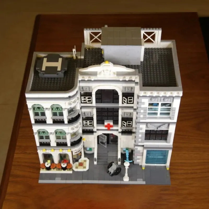 Building Blocks MOC Street Expert City Hospital Bricks Toy 10188 - 10