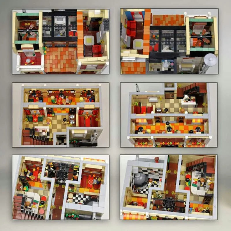 Building Blocks MOC Street Expert City Pizza House Bricks Toy 10202 Construction Set Toys - 6