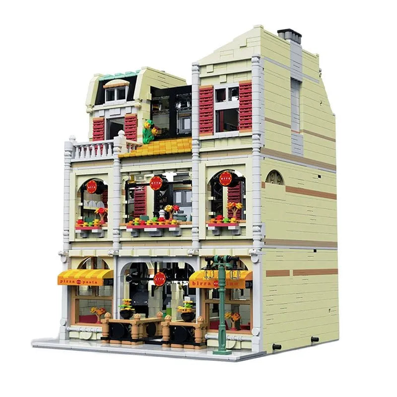 Building Blocks MOC Street Expert City Pizza House Bricks Toy 10202 Construction Set Toys - 1