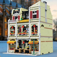 Thumbnail for Building Blocks MOC Street Expert City Pizza House Bricks Toy 10202 - 3