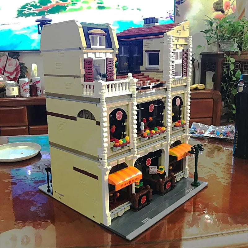 Building Blocks MOC Street Expert City Pizza House Bricks Toy 10202 - 8