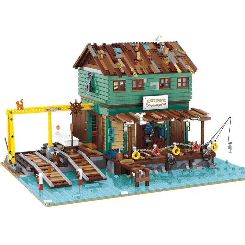 Building Blocks MOC Street Expert City Ship Repair Yard Bricks Toy 30106 - 1