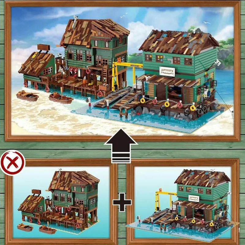 Building Blocks MOC Street Expert City Ship Repair Yard Bricks Toy 30106 - 8
