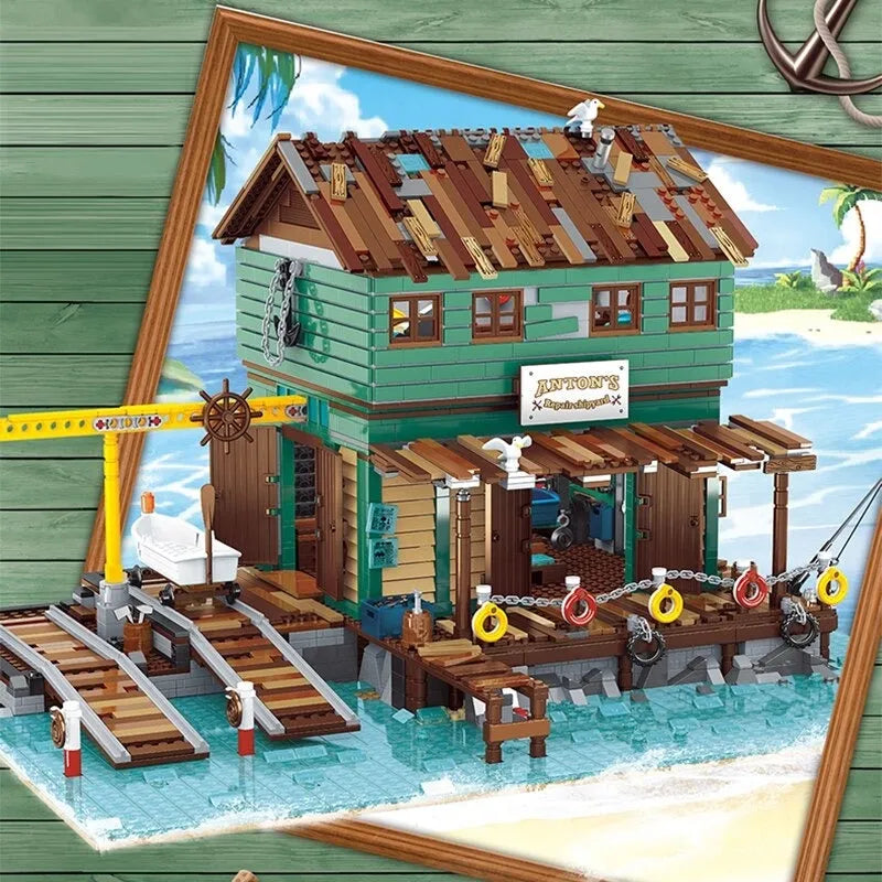 Building Blocks MOC Street Expert City Ship Repair Yard Bricks Toy 30106 Construction Set Toys - 2