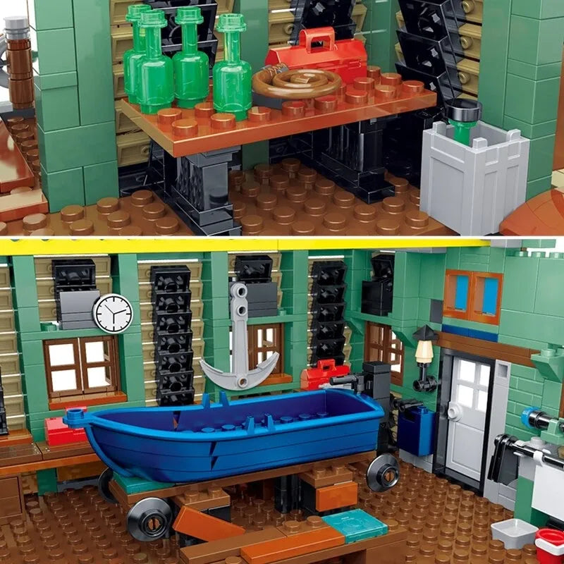 MOC Fishing Boat Figures Model Toy Building Block Brick Gift Kids Com –  mycrazybuy store