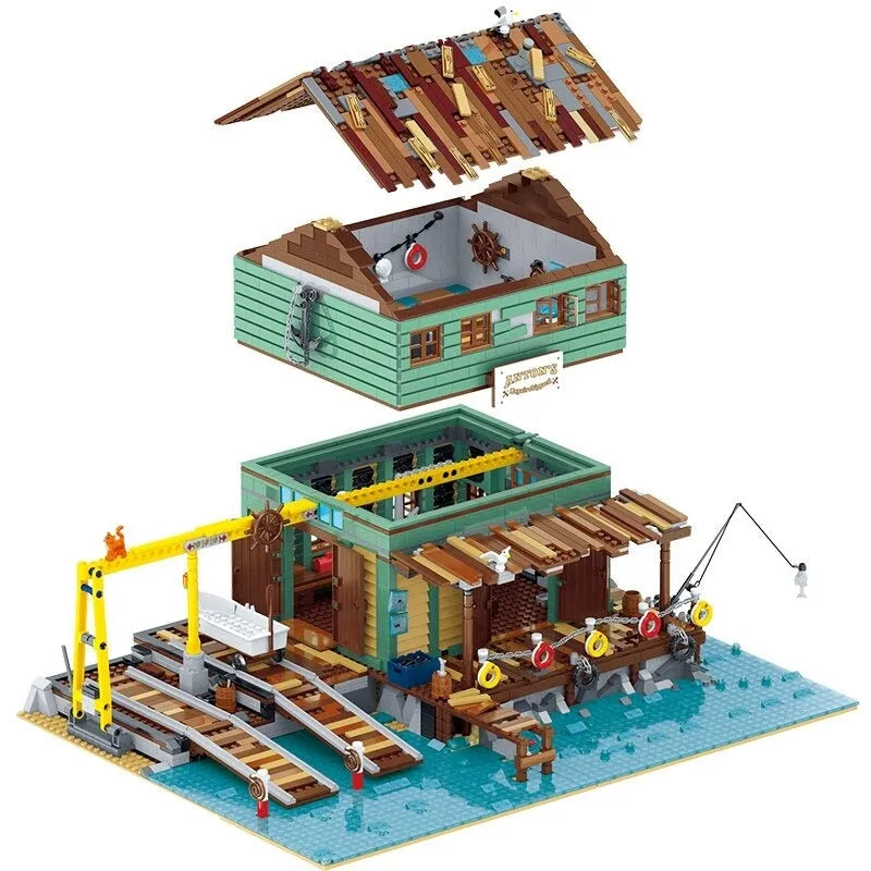 Building Blocks MOC Street Expert City Ship Repair Yard Bricks Toy 30106 - 3