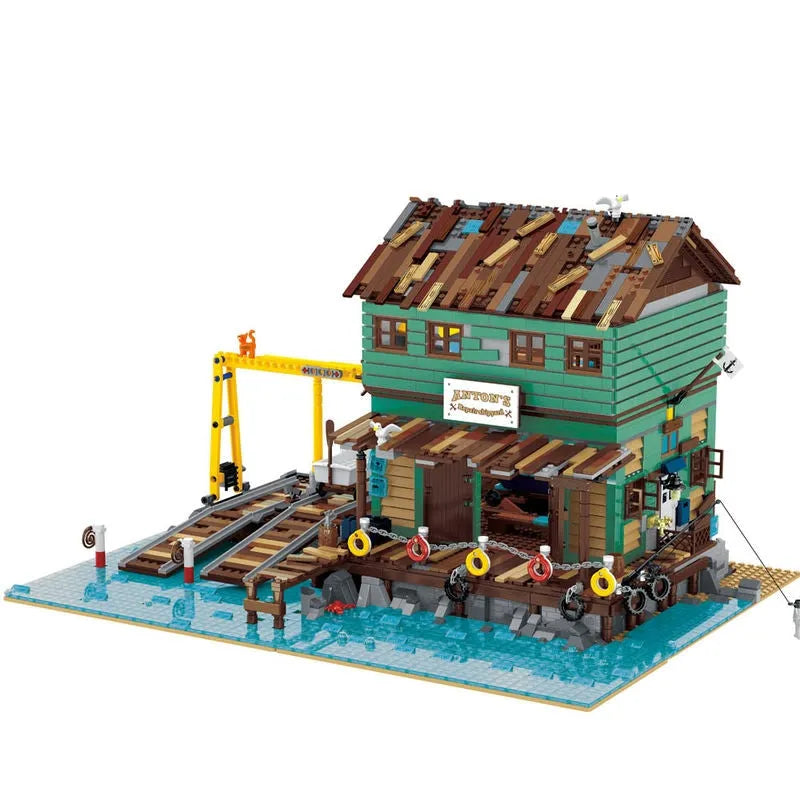 Building Blocks MOC Street Expert City Ship Repair Yard Bricks Toy 30106 - 4