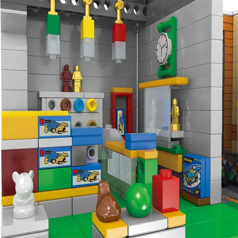 Toy Store Blocks Street City Expert MOC Toys Store Building Blocks