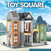 Thumbnail for Building Blocks Street City Expert 10190 MOC Toys Store Square Bricks Toy - 2
