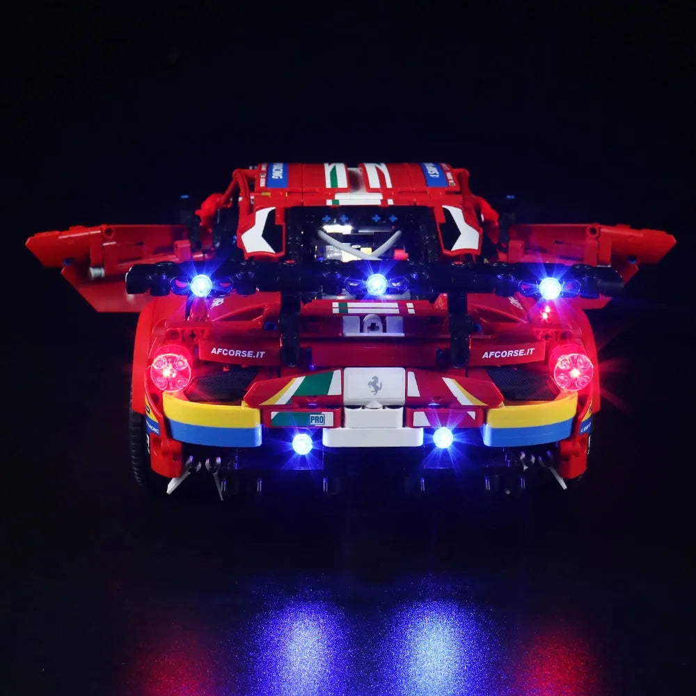 Lights Set DIY LED Lighting Set For 42125 Ferrari 488 GTE Construction Set Toys - 7