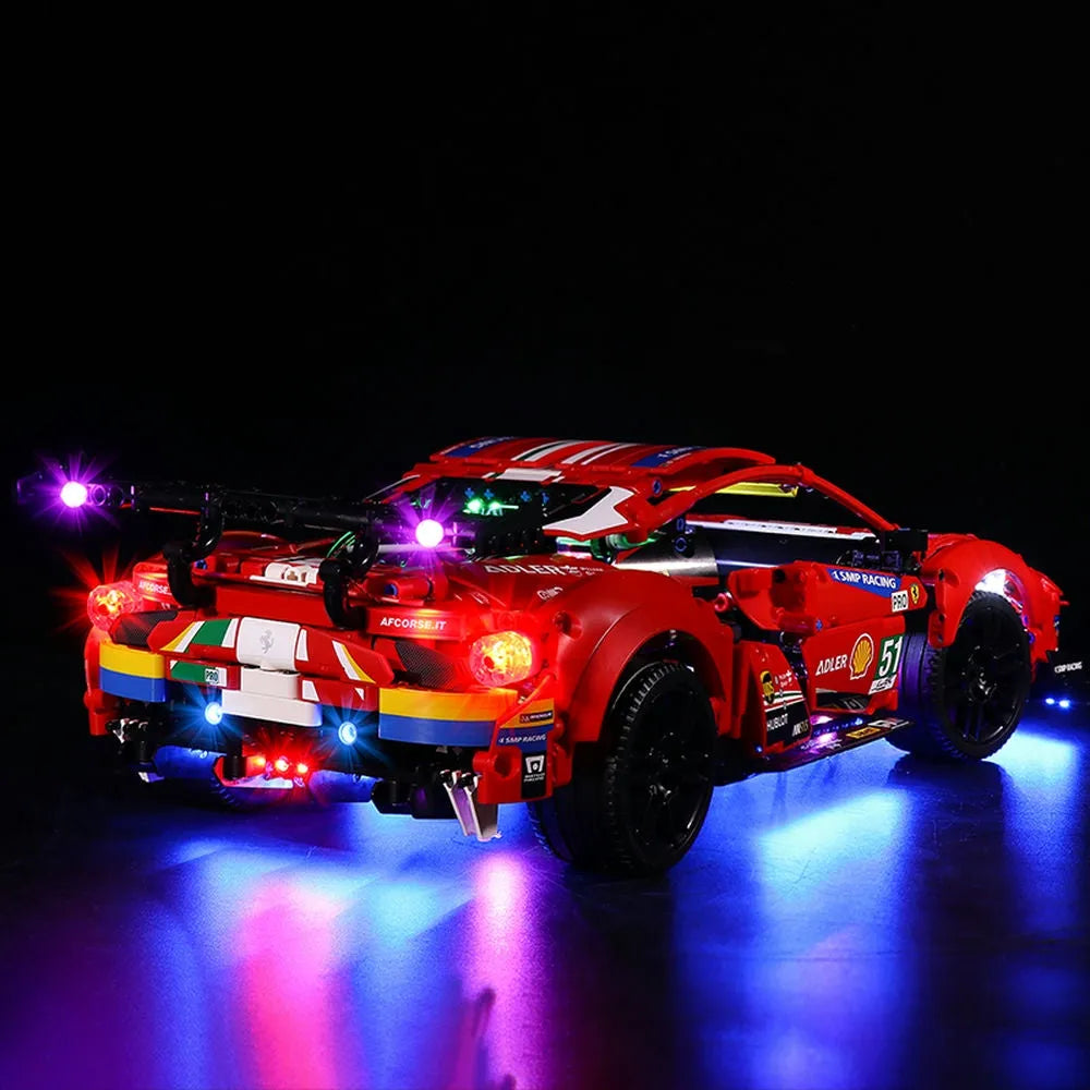 Led Cu Ferrari DIY LED Lighting Set for Ferrari 488 GTE Building Blocks