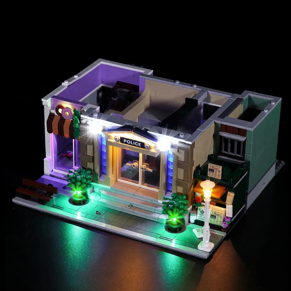 Lights Set DIY LED Lights Kit For Creator 10278 The Police Station Construction Set Toys - 4