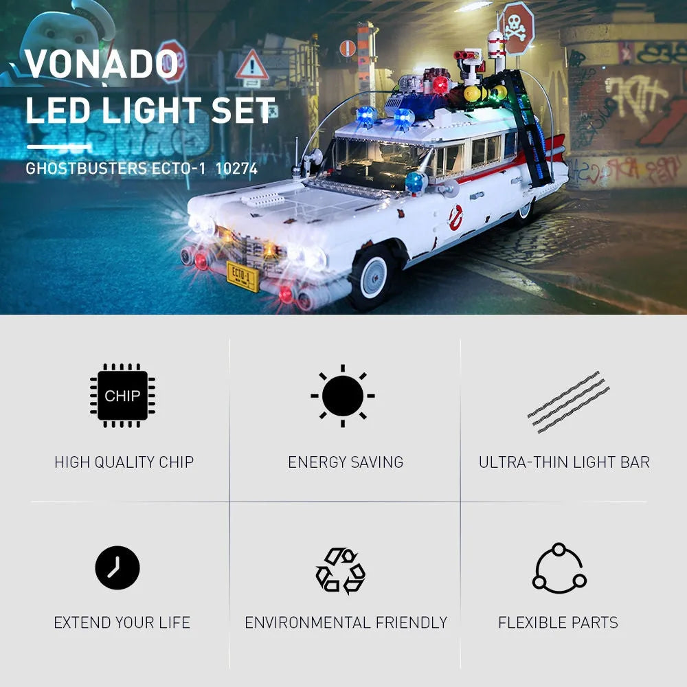 Lights Set DIY LED Lights Set For Creator 10274 Ghostbusters Ecto-1 Car Construction Set Toys - 2
