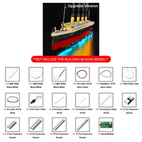 Thumbnail for Lights Set DIY LED Lights Set For Creator 10294 Titanic Ship Construction Set Toys - 18