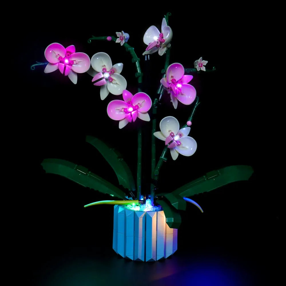 Lights Set DIY LED Lights Set For Ideas 10311 Orchid Plant Construction Set Toys - 4
