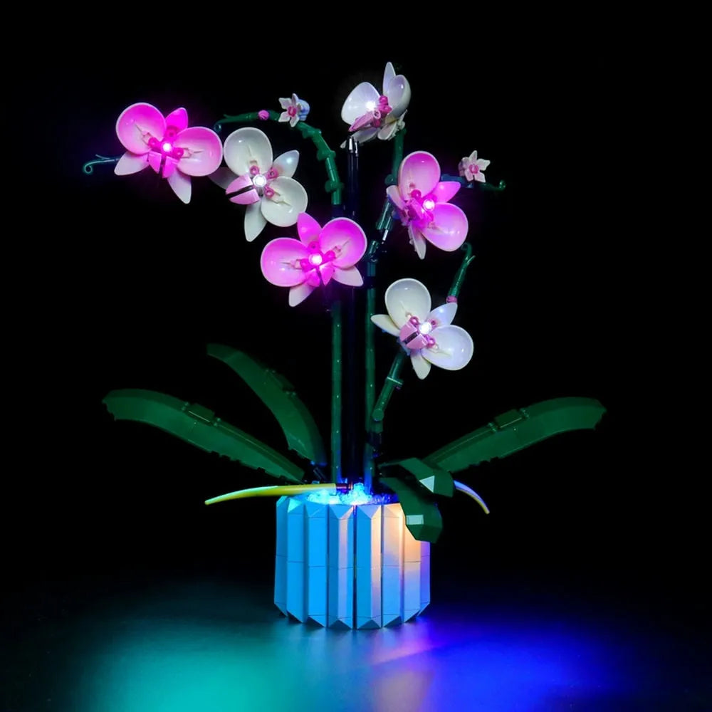 Lights Set DIY LED Lights Set For Ideas 10311 Orchid Plant Construction Set Toys - 2