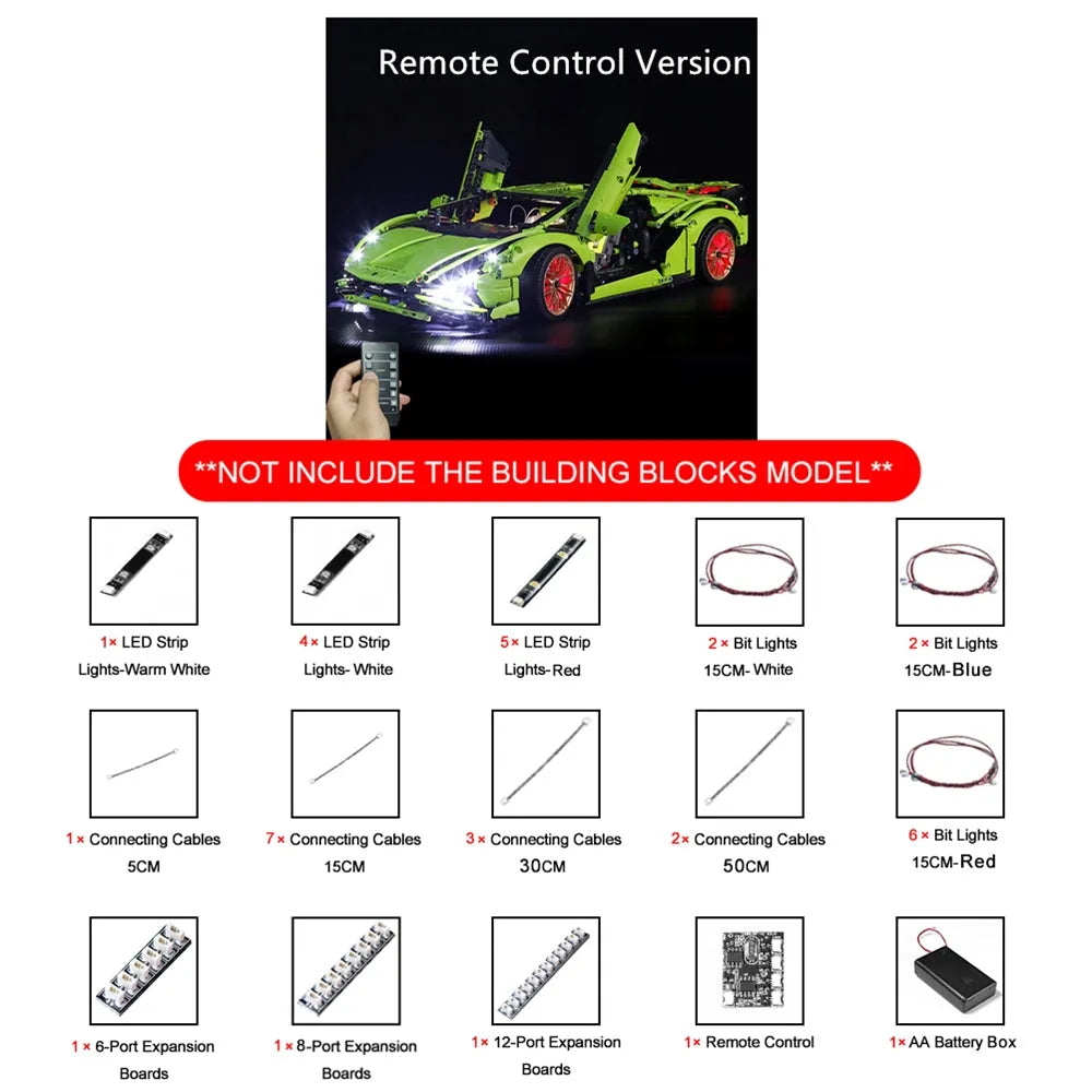 Lights Set LED Light For 42115 Lamborghini Sian FKP 37 - 17
